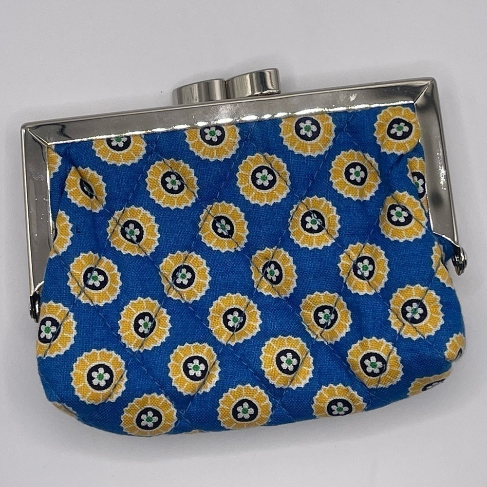 Vera Bradley | Rivera Blue Kiss Lock Change Purse​ - Picture 2 of 7
